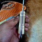Custom Made High Carbon 1095 Steel Fixed Blades Hawksbill Lineman and Skinner knives set with Handmade Leather Sheaths... - Image 3