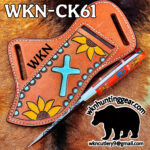 handmade damascus steel cowboy knife. - Image 4