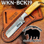 Handmade Bull Cutter knives With Horse Rasp Blade and Western Style Sheath.