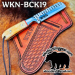 Handmade Bull Cutter knives With Horse Rasp Blade and Western Style Sheath. - Image 2