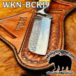 Handmade Bull Cutter knives With Horse Rasp Blade and Western Style Sheath. - Image 4