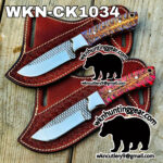Christmas Offer Buy One Get One Free Handmade Cowboy knives With Leather Sheaths.