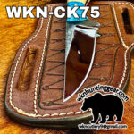 handmade high carbon steel cowboy knife. - Image 3