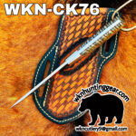 handmade high carbon steel cowboy knife. - Image 4