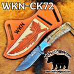 handmade damascus steel cowboy knife.