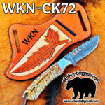 handmade damascus steel cowboy knife. - Image 2