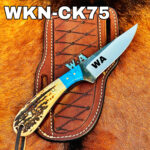 handmade high carbon steel cowboy knife. - Image 2