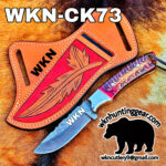 handmade damascus steel cowboy knives.