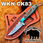 handmade damascus steel cowboy knives.