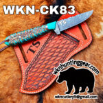 handmade damascus steel cowboy knives. - Image 2