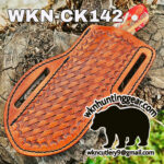 handmade damascus steel cowboy knife. - Image 2