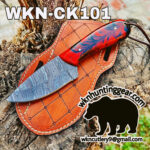 handmade damascus steel cowboy knife.