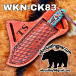 handmade damascus steel cowboy knives. - Image 3