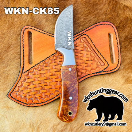 handmade damascus steel cowboy knives.