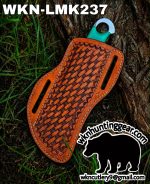 Handmade Lineman Knives | Hawksbill Blades | Custom Leather Sheath - Image 3