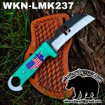 Handmade Lineman Knives | Hawksbill Blades | Custom Leather Sheath - Image 2