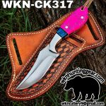 Handmade Cowboy Knife | J2 Food Grade Blades | Custom Leather Sheath.