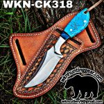 Handmade Cowboy Knife | J2 Food Grade Blade | Custom Leather Sheath.