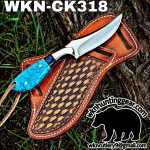Handmade Cowboy Knife | J2 Food Grade Blade | Custom Leather Sheath. - Image 2