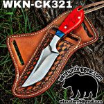 Handmade Cowboy Knife | J2 Food Grade Blade | Custom Leather Sheath.