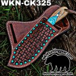 Handmade Cowboy Knife | 1095 High Carbon Steel Blade | Custom Leather Sheath. - Image 3