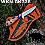 Handmade Cowboy Knife | J2 Food Grade Blade | Custom Leather Sheath. - Image 2