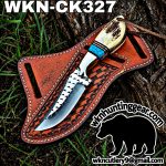 Handmade Cowboy Knife | Rasp Blade | Custom Leather Sheath.