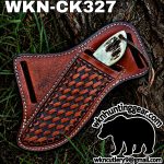 Handmade Cowboy Knife | Rasp Blade | Custom Leather Sheath. - Image 3