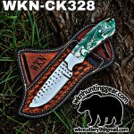 Handmade Cowboy Knife | Rasp Blade | Custom Leather Sheath.