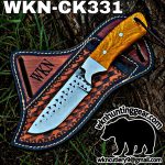 Handmade Cowboy Knife | Rasp Blade | Custom Leather Sheath.
