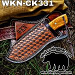 Handmade Cowboy Knife | Rasp Blade | Custom Leather Sheath. - Image 3