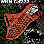 Handmade Cowboy Knife | Damascus Blade | Custom Leather Sheath. - Image 3
