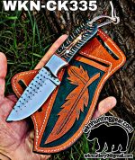 Handmade Cowboy Knife | Rasp Blade | Custom Leather Sheath.