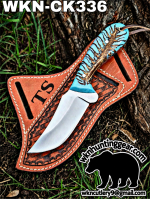Handmade Cowboy Knife | J2 Food Grade Blade | Custom Leather Sheath.