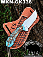 Handmade Cowboy Knife | J2 Food Grade Blade | Custom Leather Sheath. - Image 2
