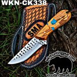 Handmade Cowboy Knife | Rasp Blade | Custom Leather Sheath.