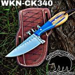 Handmade Cowboy Knife | Rasp Blade | Custom Leather Sheath.