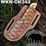 Handmade Cowboy Knife | Rasp Blade | Custom Leather Sheath. - Image 3