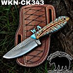 Handmade Cowboy Knife | Rasp Blade | Custom Leather Sheath.