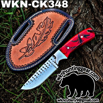 Handmade Cowboy Knife | Rasp Blade | Custom Leather Sheath.