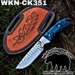 Handmade Cowboy Knife | Rasp Blade | Custom Leather Sheath.