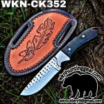 Handmade Cowboy Knife | Rasp Blade | Custom Leather Sheath.