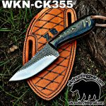 Handmade Cowboy Knife | Rasp Blade | Custom Leather Sheath.