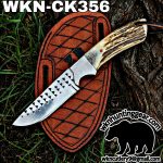 Handmade Cowboy Knife | Rasp Blade | Custom Leather Sheath.