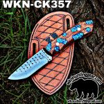 Handmade Cowboy Knife | Rasp Blade | Custom Leather Sheath.