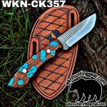 Handmade Cowboy Knife | Rasp Blade | Custom Leather Sheath. - Image 2