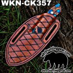 Handmade Cowboy Knife | Rasp Blade | Custom Leather Sheath. - Image 3