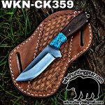 Handmade Cowboy Knife | Rasp Blade | Custom Leather Sheath.