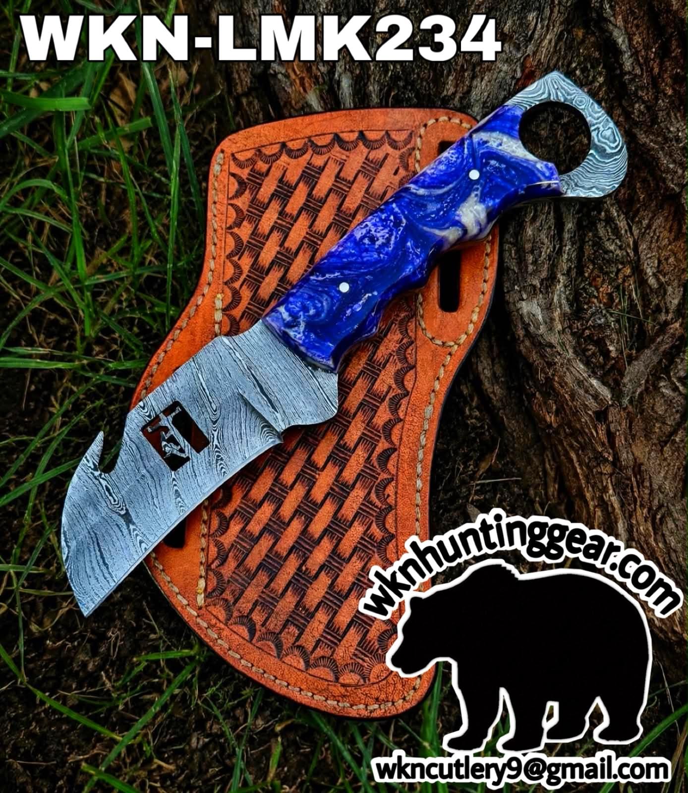 Handmade Lineman Knives | Hawksbill Blades | Custom Leather Sheath. - Image 1