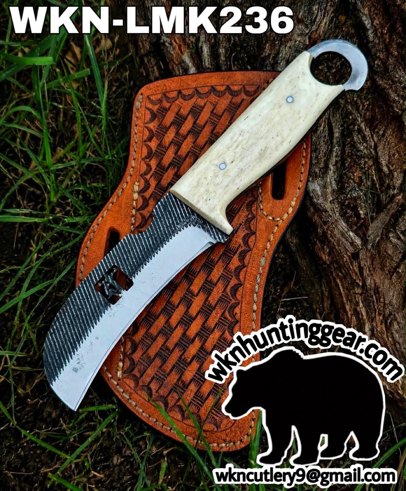 Handmade Lineman Knives | Hawksbill Blades | Custom Leather Sheath. - Image 1